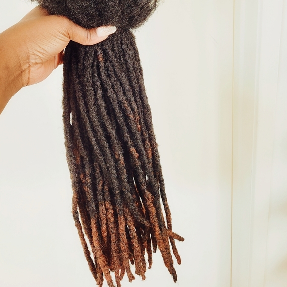 Synthetic dreadloc extensions in black & maroon black & brown plus plain black